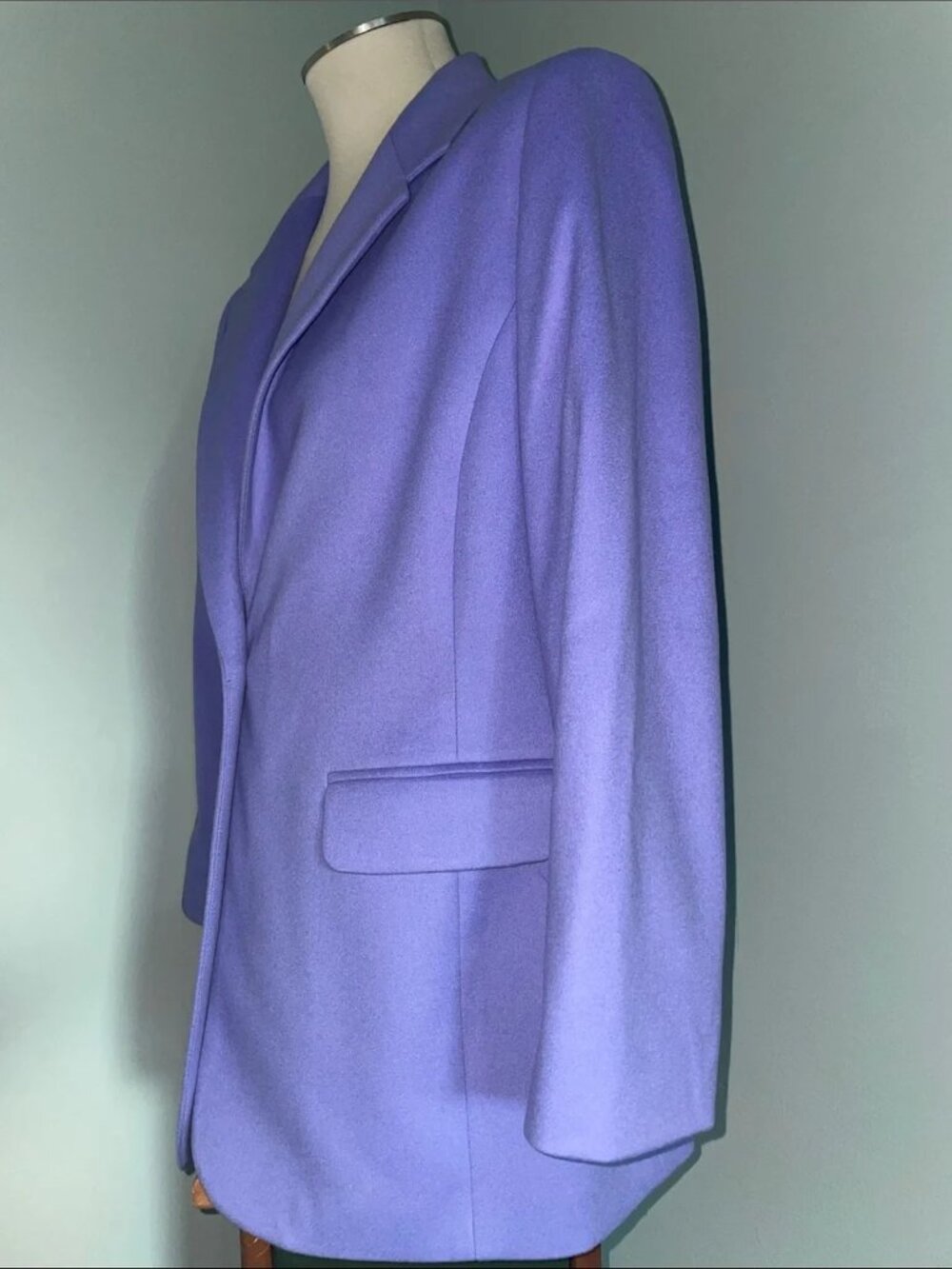 Lord & Taylor Exclusively For You Lavender Wool Cashmere Blazer Size 12 - Picture 3 of 10